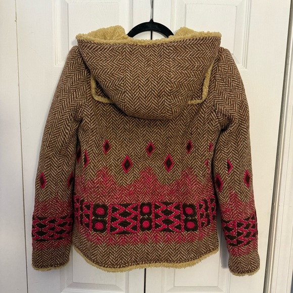 Anna Sui Wool Embroidered Art to Wear Cozy Hooded Zip Jacket 2 - Picture 4 of 8